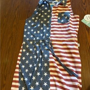 Womens Magellan USA American Flag Sleeveless Dress